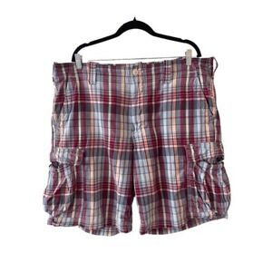 Polo Jeans Co‎ Ralph Lauren Plaid Cargo Shorts Mens Vintage Y2K Cotton